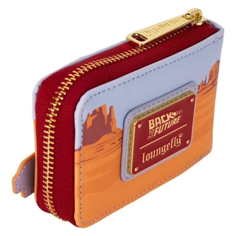 Loungefly Back To The Future Wallet DeLorean Zip Around Accordion Wallet New - Picture 4 of 5